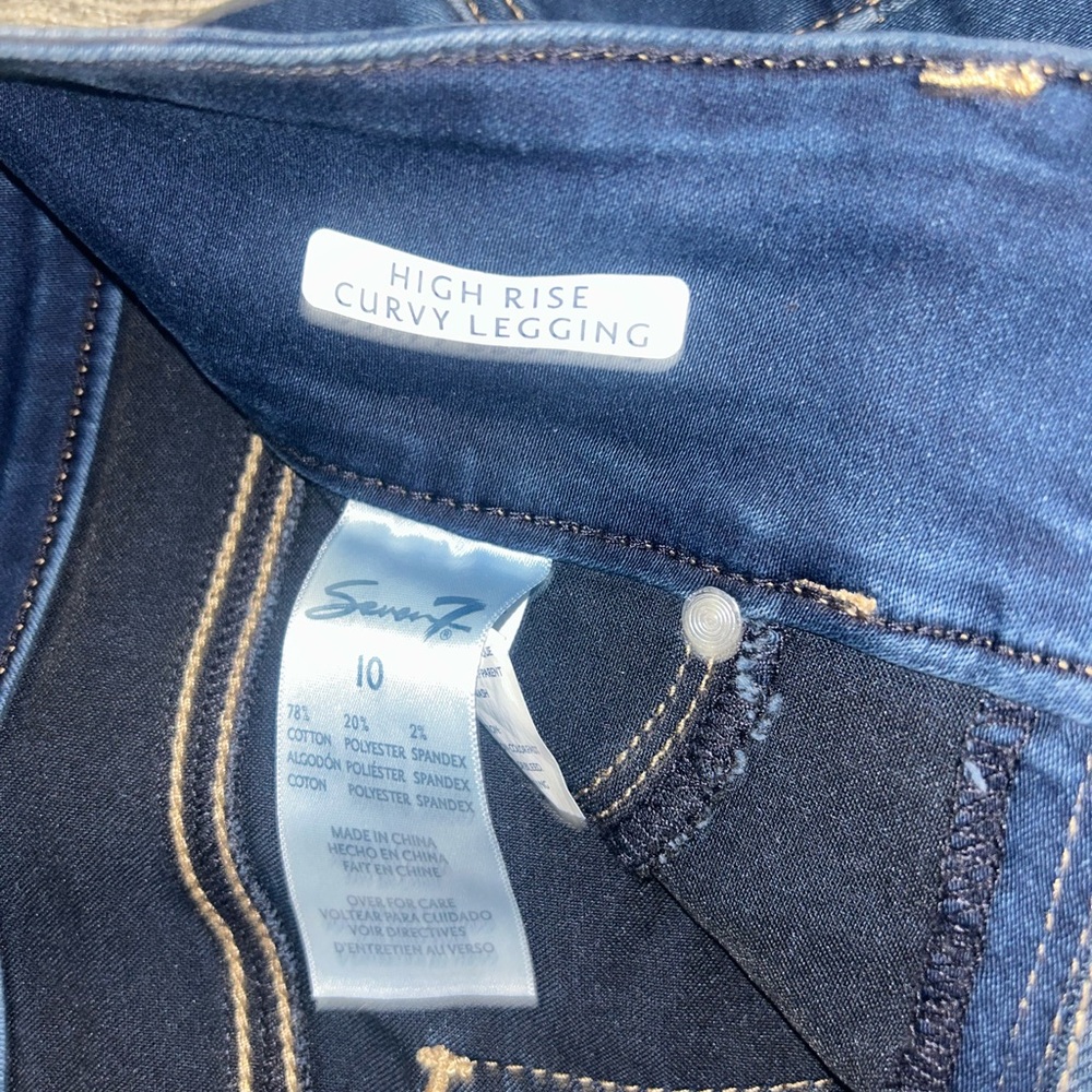 Seven7 Dark Blue Skinny Jeans - Picture 5 of 7